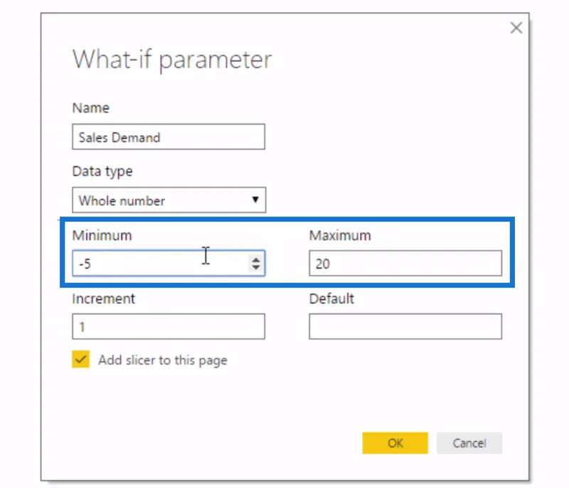 Funzionalità del parametro "What-If" di LuckyTemplates