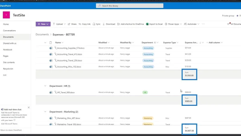 Hinzufügen von Metadaten in SharePoint mithilfe von Spalten