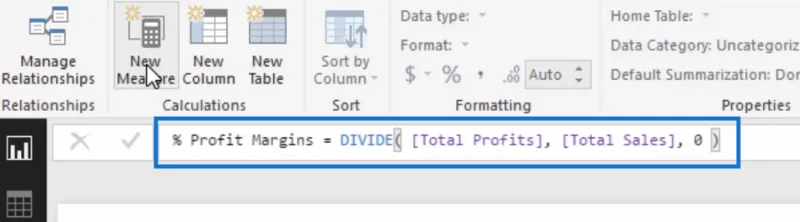 Berechnung der prozentualen Gewinnspanne mithilfe von DAX in LuckyTemplates