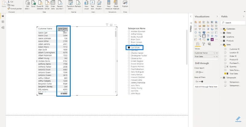 Lajur Dikira LuckyTemplates Vs Ukuran: Perbandingan