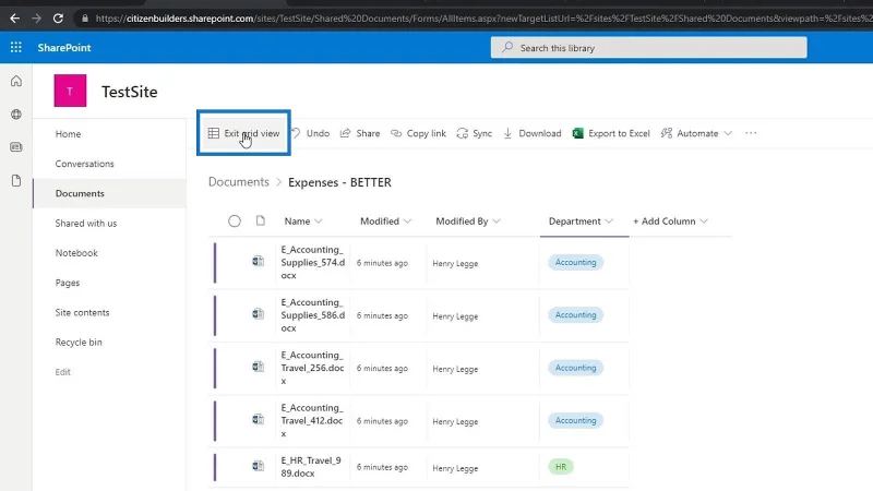 Hinzufügen von Metadaten in SharePoint mithilfe von Spalten