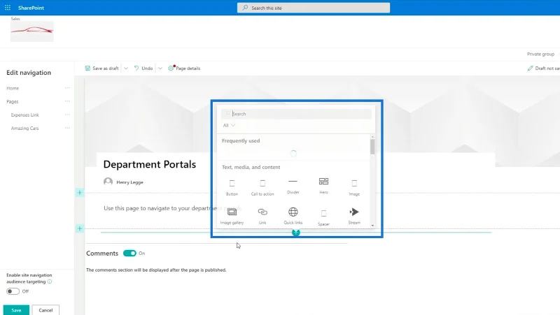 Elemen Navigasi Tapak SharePoint: Gambaran Keseluruhan