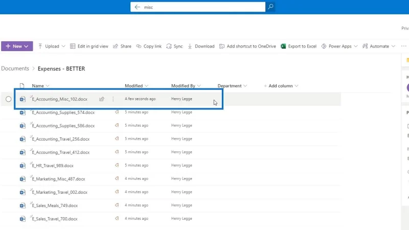 Hinzufügen von Metadaten in SharePoint mithilfe von Spalten