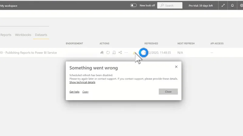 Laporan LuckyTemplates Muat Semula Secara Automatik |  Perkhidmatan PBI