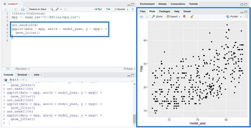 Mencipta Plot Jitter Menggunakan Ggplot2 Dalam RStudio