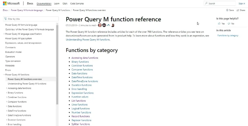 Fungsi Power Query, Kata Kunci dan Pengecam
