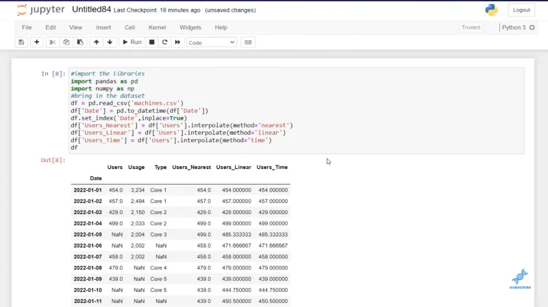 Mengendalikan Data Hilang Dalam Python Menggunakan Kaedah Interpolasi