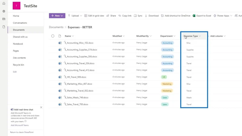 Penapisan Metadata Dalam Fail SharePoint