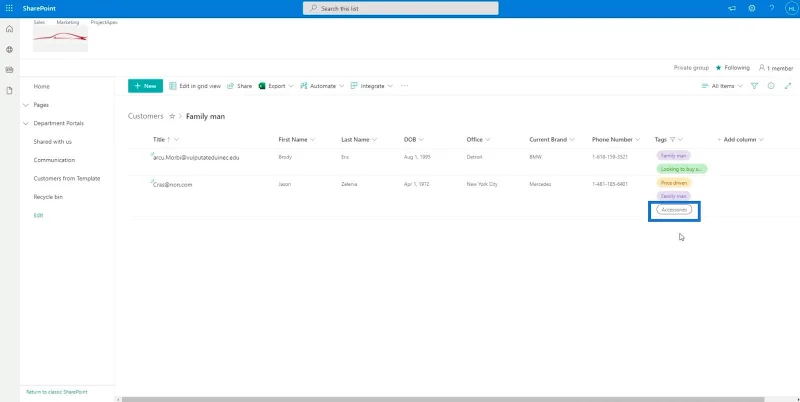 Menambah Medan Pilihan SharePoint Dalam Senarai