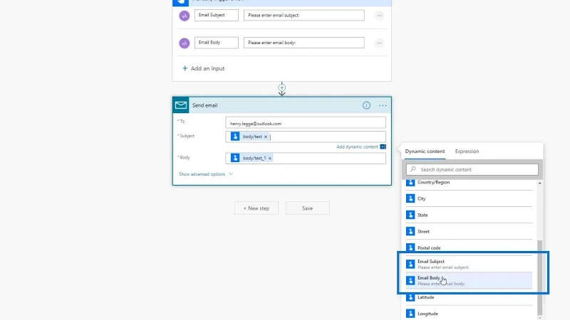 Power Automate Gambaran Keseluruhan Kandungan Dinamik