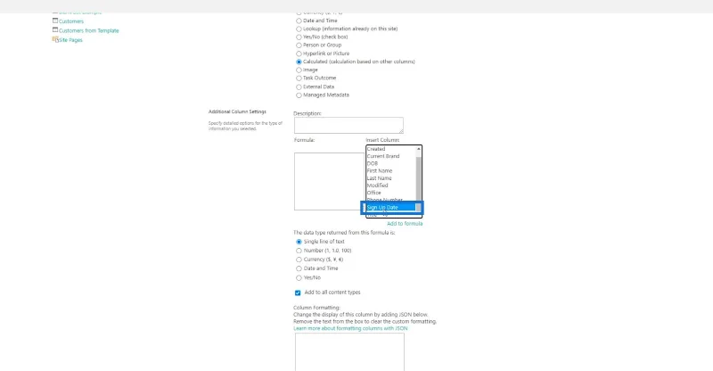 คอลัมน์จากการคำนวณใน SharePoint |  ภาพรวม