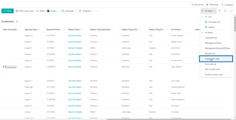 มุมมองปฏิทินรายการ SharePoint