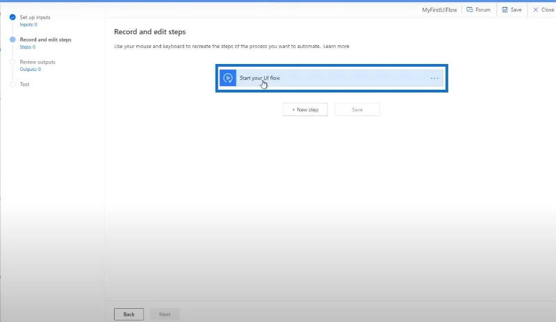 Kuasa Automate Aliran UI: Penciptaan Dan Persediaan