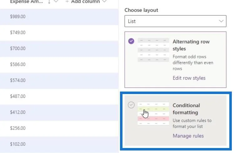 Lihat Pemformatan Dalam SharePoint