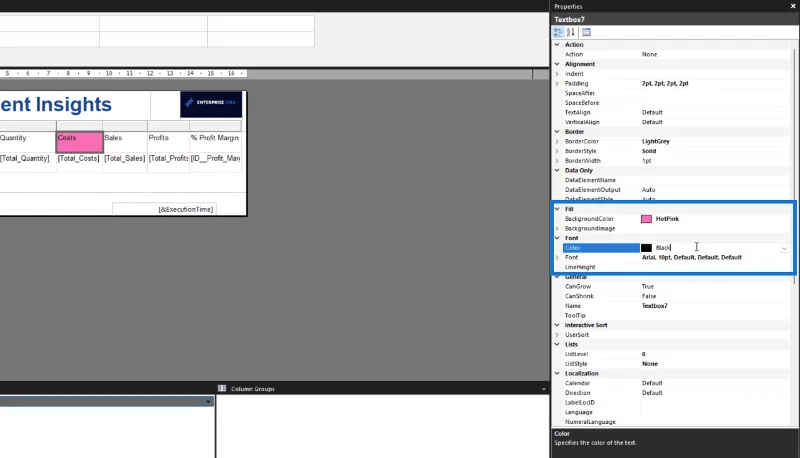 Cara Memformat Data Dalam Pembina Laporan