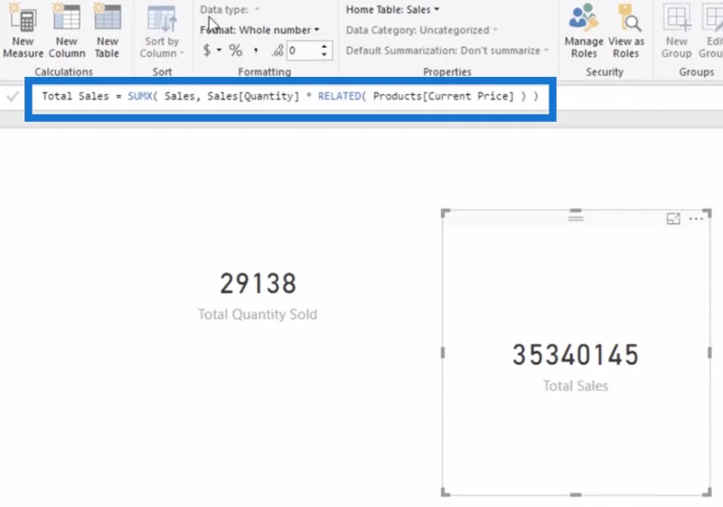 Membandingkan Lajur Dikira Dan Ukuran Dalam LuckyTemplates