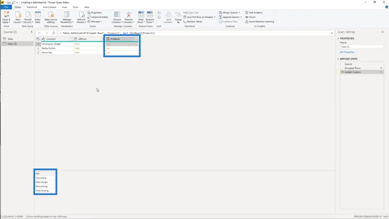 Cipta Senarai Terhad Dalam Power Query – Tutorial Editor Pertanyaan