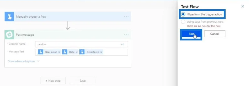 Schaltflächenfluss in Microsoft Power Automate