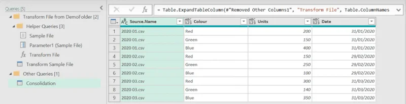 Power Query: Gabungkan Fail Dari Berbilang Folder