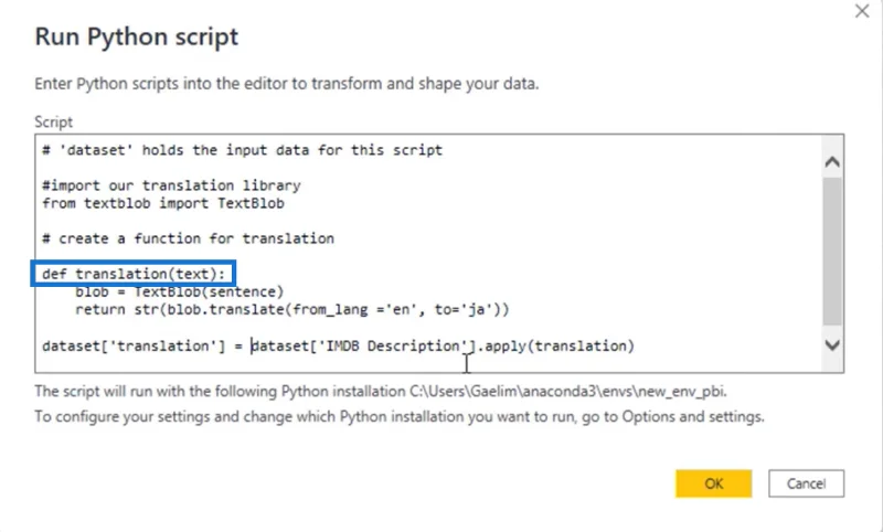 Tutorial LuckyTemplates Python: Cara Menterjemah Teks