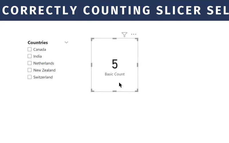 บทช่วยสอน LuckyTemplates Slicers: การนับการเลือกอย่างถูกต้อง