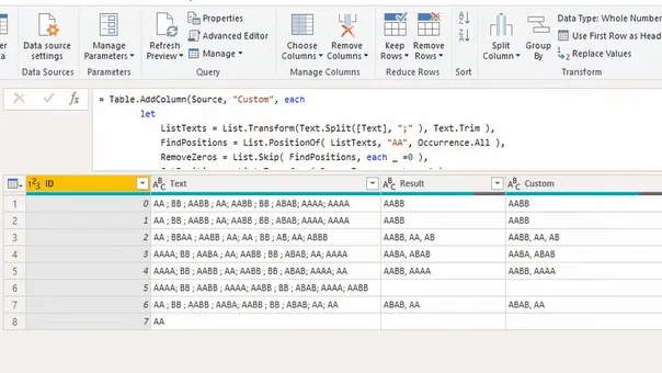 Menggunakan Editor Lanjutan Power Query Untuk Mengeluarkan Nilai Sebelum Teks Tertentu