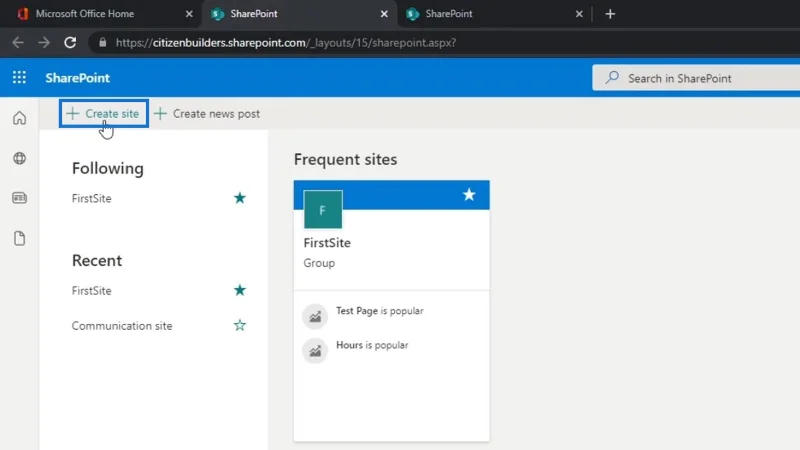 SharePoint-Tutorial: Erstellen einer neuen Site