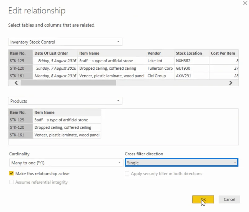 Model Data LuckyTemplates Untuk Pengurusan Inventori