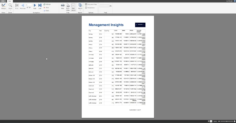 บทแนะนำตัวสร้างรายงาน: วิธีเพิ่มตาราง