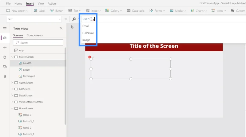 Power Apps-Funktionen: Arbeiten mit User(), Today() und Now()