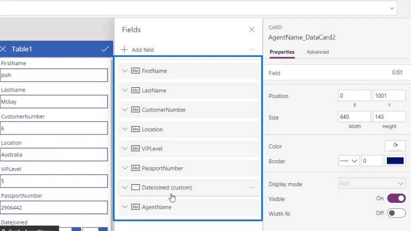Skrin PowerApps: Mengedit Dan Mengemas kini