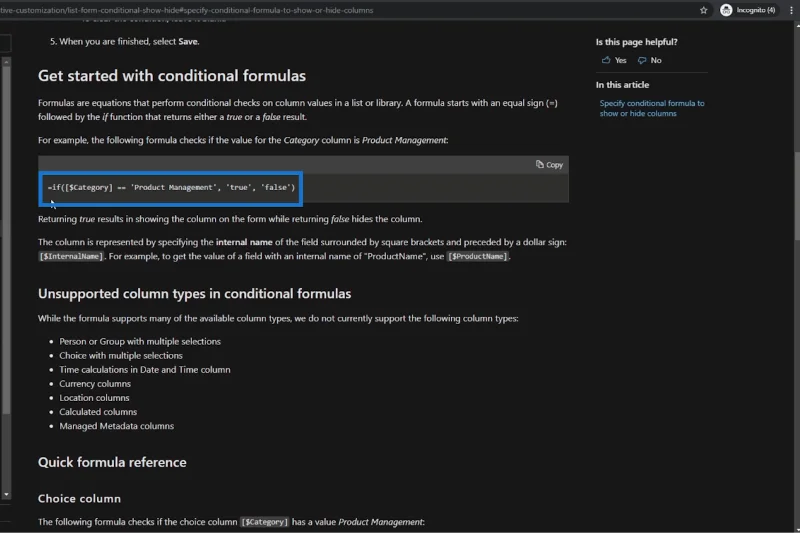 Pengesahan Lajur SharePoint Dalam Dua Cara