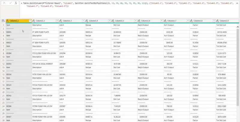Tutorial Microsoft Power Query Mengenai Cara Membetulkan Isu Lebar Lajur Tetap Campuran