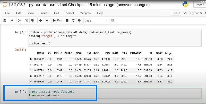 Cara Memuatkan Contoh Set Data Dalam Python