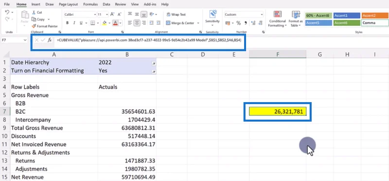 Integrasi LuckyTemplates Excel Untuk Penyata P&L