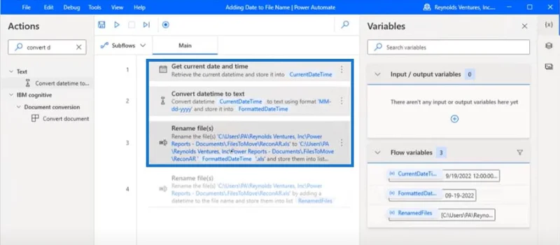 Tambahkan Tarikh Pada Nama Fail Dalam Desktop Power Automate
