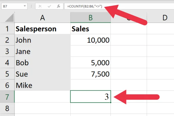5 Cara Cara Mengira Sel Bukan Kosong Dalam Excel: Langkah Demi Langkah