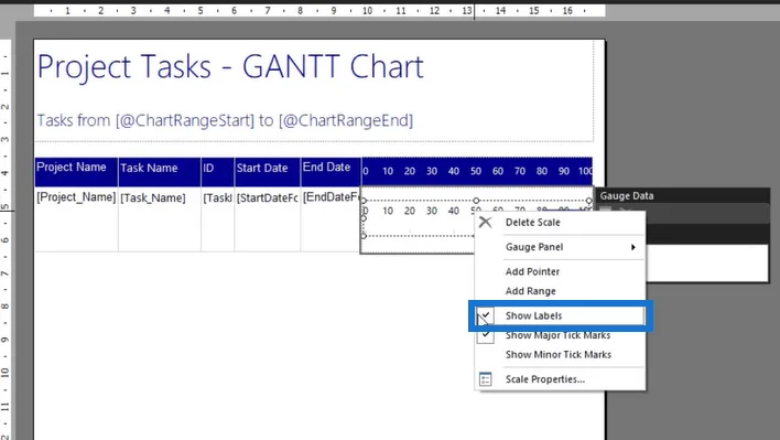 Cipta Carta Gantt Dalam LuckyTemplates Report Builder