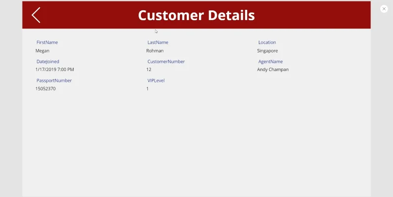 Skrin Butiran MS Power Apps Dan Skrin Borang