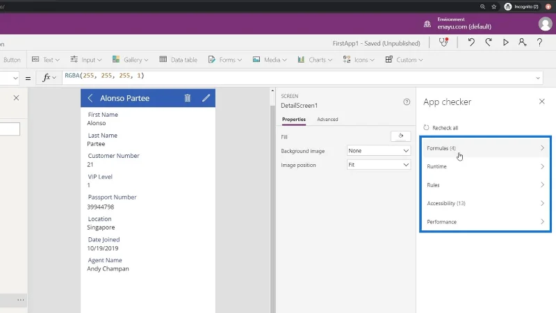 Tutorial Microsoft Power Apps |  Menyemak Ralat