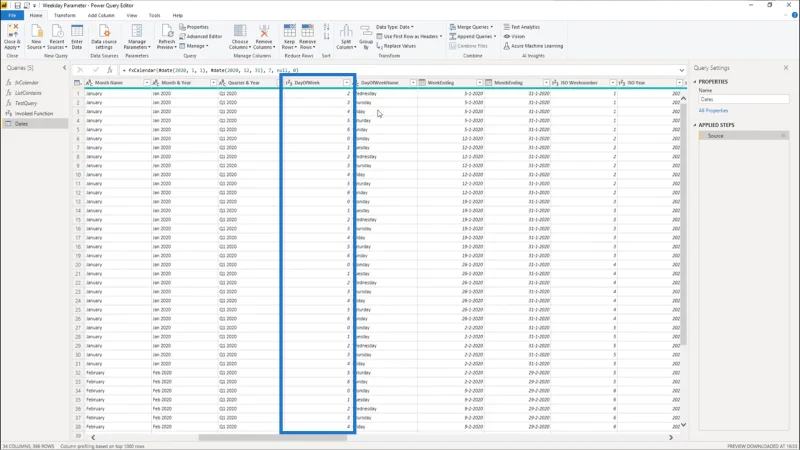 Fungsi M Untuk Jadual Tarikh – Cara Menambah Parameter Dalam Editor Pertanyaan