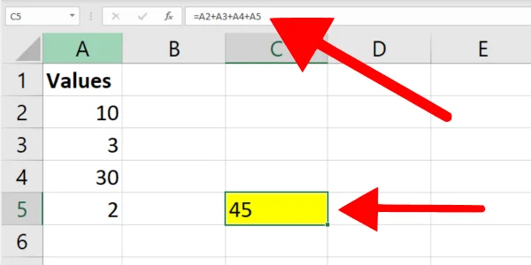 8 Cara Menambah Sel Tertentu Dalam Excel
