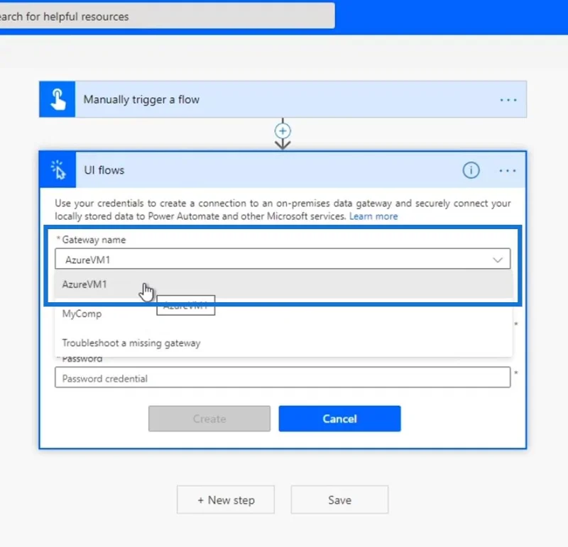 Gerbang Data Di Premis Dalam Power Automate