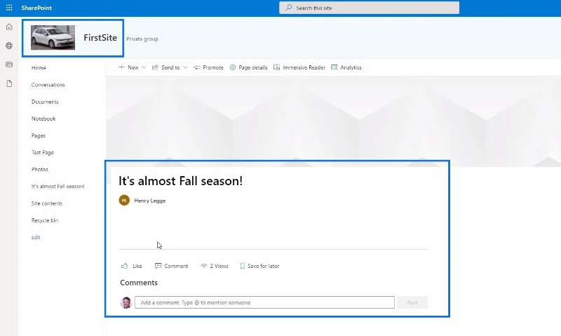 Platform SharePoint: Ciri Rangkaian Sosial