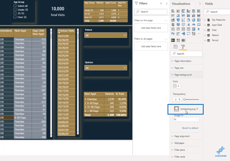 Imej Latar Belakang LuckyTemplates Untuk Laporan Menggunakan PPT