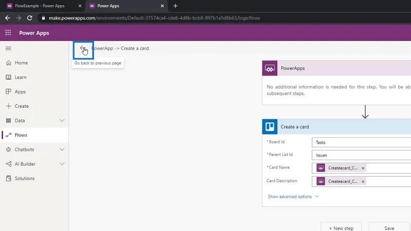 Penyepaduan PowerApps Dalam Microsoft Power Automate
