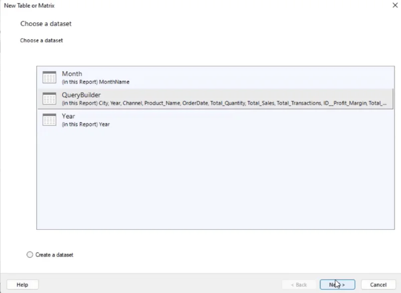 Buat Matriks Dalam LuckyTemplates Report Builder