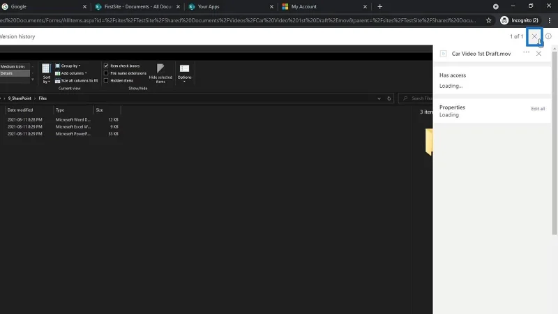 Versi SharePoint Untuk Fail Bukan Pejabat