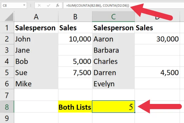 5 Cara Cara Mengira Sel Bukan Kosong Dalam Excel: Langkah Demi Langkah