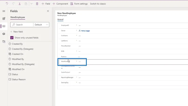 Borang PowerApps: Menambah Dan Mengubah Suai Medan
